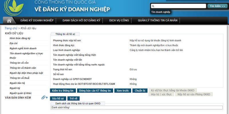 Website đăng ký giấy phép kinh doanh online