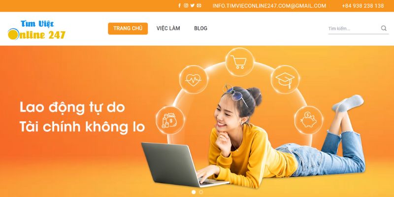 Website tìm việc online 247 với hàng nghìn công việc mới